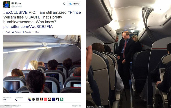 Pangeran William Pilih Pesawat Komersial, New York ke Washington DC